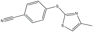 4-[(4-methyl-1,3-thiazol-2-yl)sulfanyl]benzonitrile Struktur