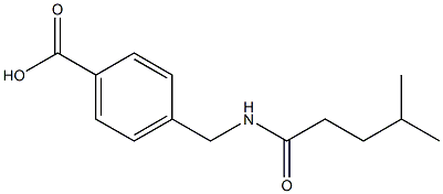 4-[(4-methylpentanamido)methyl]benzoic acid Struktur