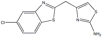 4-[(5-chloro-1,3-benzothiazol-2-yl)methyl]-1,3-thiazol-2-amine Struktur