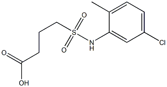 4-[(5-chloro-2-methylphenyl)sulfamoyl]butanoic acid Struktur