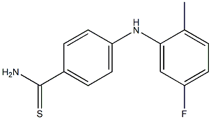 4-[(5-fluoro-2-methylphenyl)amino]benzene-1-carbothioamide Struktur