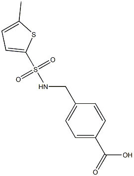 4-[(5-methylthiophene-2-)sulfonamidomethyl]benzoic acid Struktur