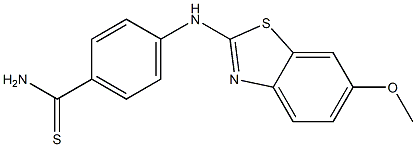 4-[(6-methoxy-1,3-benzothiazol-2-yl)amino]benzene-1-carbothioamide Struktur