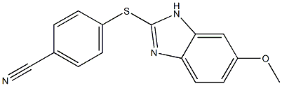 4-[(6-methoxy-1H-1,3-benzodiazol-2-yl)sulfanyl]benzonitrile Struktur