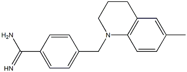 4-[(6-methyl-1,2,3,4-tetrahydroquinolin-1-yl)methyl]benzene-1-carboximidamide Struktur