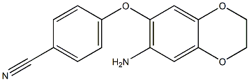 4-[(7-amino-2,3-dihydro-1,4-benzodioxin-6-yl)oxy]benzonitrile Struktur