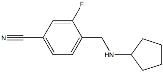 4-[(cyclopentylamino)methyl]-3-fluorobenzonitrile Struktur