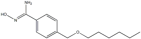 4-[(hexyloxy)methyl]-N'-hydroxybenzene-1-carboximidamide Struktur