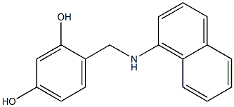 4-[(naphthalen-1-ylamino)methyl]benzene-1,3-diol Struktur