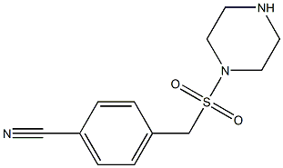 4-[(piperazine-1-sulfonyl)methyl]benzonitrile Struktur