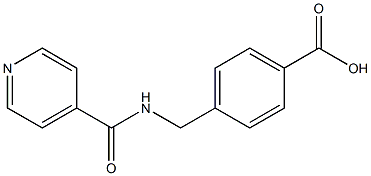 4-[(pyridin-4-ylformamido)methyl]benzoic acid Struktur