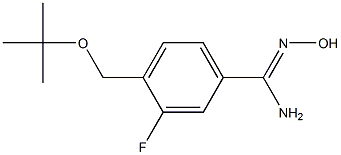 4-[(tert-butoxy)methyl]-3-fluoro-N'-hydroxybenzene-1-carboximidamide Struktur