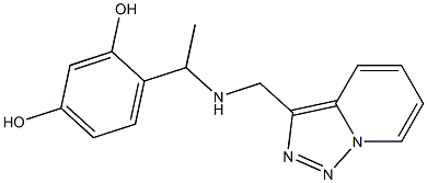 4-[1-({[1,2,4]triazolo[3,4-a]pyridin-3-ylmethyl}amino)ethyl]benzene-1,3-diol Struktur