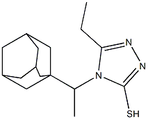 4-[1-(adamantan-1-yl)ethyl]-5-ethyl-4H-1,2,4-triazole-3-thiol Struktur