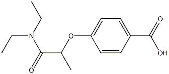 4-[1-(diethylcarbamoyl)ethoxy]benzoic acid Struktur