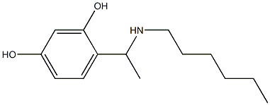 4-[1-(hexylamino)ethyl]benzene-1,3-diol Struktur