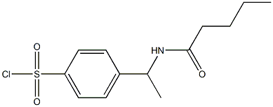 4-[1-(pentanoylamino)ethyl]benzenesulfonyl chloride Struktur