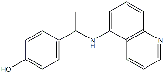 4-[1-(quinolin-5-ylamino)ethyl]phenol Struktur