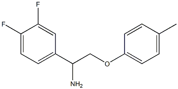 4-[1-amino-2-(4-methylphenoxy)ethyl]-1,2-difluorobenzene Struktur