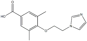 4-[2-(1H-imidazol-1-yl)ethoxy]-3,5-dimethylbenzoic acid Struktur