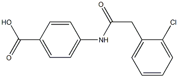 4-[2-(2-chlorophenyl)acetamido]benzoic acid Struktur