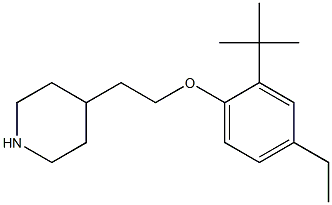 4-[2-(2-tert-butyl-4-ethylphenoxy)ethyl]piperidine Struktur