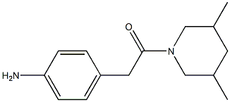 4-[2-(3,5-dimethylpiperidin-1-yl)-2-oxoethyl]aniline Struktur