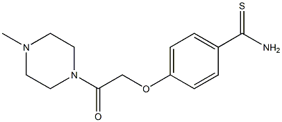 4-[2-(4-methylpiperazin-1-yl)-2-oxoethoxy]benzenecarbothioamide Struktur