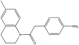 4-[2-(6-methyl-3,4-dihydroquinolin-1(2H)-yl)-2-oxoethyl]aniline Struktur