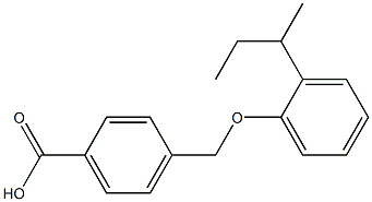 4-[2-(butan-2-yl)phenoxymethyl]benzoic acid Struktur