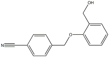 4-[2-(hydroxymethyl)phenoxymethyl]benzonitrile Struktur