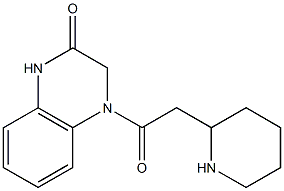 4-[2-(piperidin-2-yl)acetyl]-1,2,3,4-tetrahydroquinoxalin-2-one Struktur