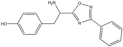 4-[2-amino-2-(3-phenyl-1,2,4-oxadiazol-5-yl)ethyl]phenol Struktur