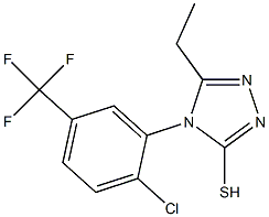 4-[2-chloro-5-(trifluoromethyl)phenyl]-5-ethyl-4H-1,2,4-triazole-3-thiol Struktur