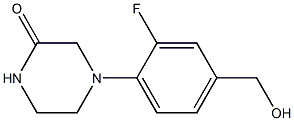 4-[2-fluoro-4-(hydroxymethyl)phenyl]piperazin-2-one Struktur