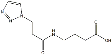 4-[3-(1H-1,2,3-triazol-1-yl)propanamido]butanoic acid Struktur