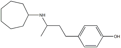 4-[3-(cycloheptylamino)butyl]phenol Struktur