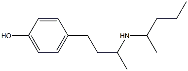 4-[3-(pentan-2-ylamino)butyl]phenol Struktur