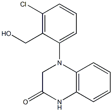 4-[3-chloro-2-(hydroxymethyl)phenyl]-1,2,3,4-tetrahydroquinoxalin-2-one Struktur