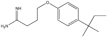 4-[4-(2-methylbutan-2-yl)phenoxy]butanimidamide Struktur