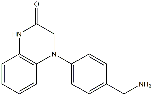 4-[4-(aminomethyl)phenyl]-1,2,3,4-tetrahydroquinoxalin-2-one Struktur