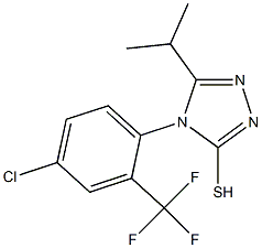 4-[4-chloro-2-(trifluoromethyl)phenyl]-5-(propan-2-yl)-4H-1,2,4-triazole-3-thiol Struktur