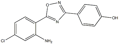 4-[5-(2-amino-4-chlorophenyl)-1,2,4-oxadiazol-3-yl]phenol Struktur