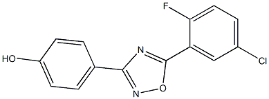 4-[5-(5-chloro-2-fluorophenyl)-1,2,4-oxadiazol-3-yl]phenol Struktur