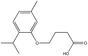 4-[5-methyl-2-(propan-2-yl)phenoxy]butanoic acid Struktur