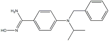 4-[benzyl(propan-2-yl)amino]-N'-hydroxybenzene-1-carboximidamide Struktur