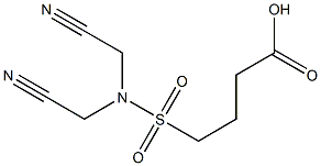 4-[bis(cyanomethyl)sulfamoyl]butanoic acid Struktur