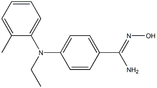 4-[ethyl(2-methylphenyl)amino]-N'-hydroxybenzene-1-carboximidamide Struktur