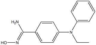 4-[ethyl(phenyl)amino]-N'-hydroxybenzene-1-carboximidamide Struktur