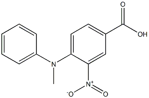 4-[methyl(phenyl)amino]-3-nitrobenzoic acid Struktur